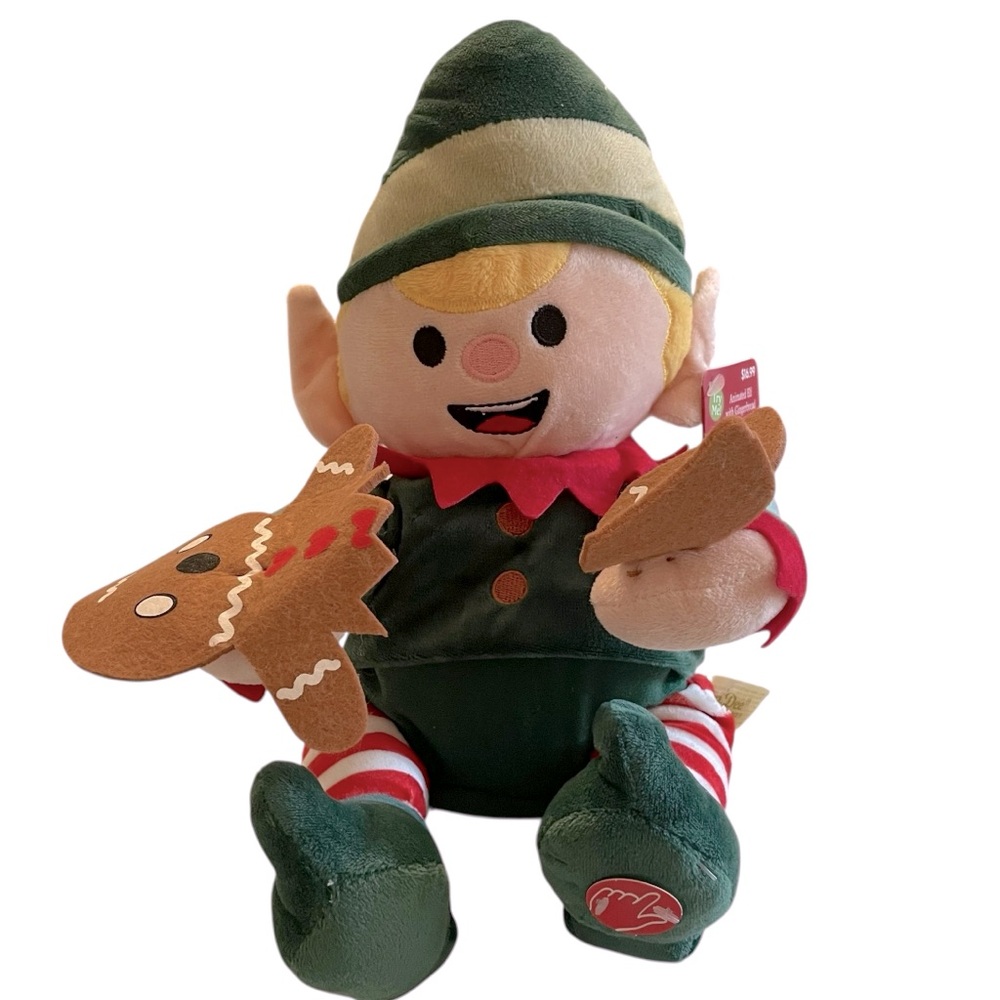 Dan Dee Animated Elf with‎ Gingerbread Plush “Oops I Did it Again”